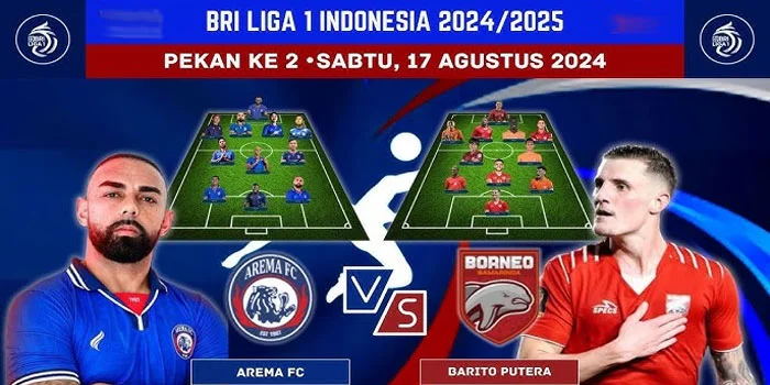 Prediksi BRI Liga 1: Arema FC vs Borneo FC 17 Agustus 2024